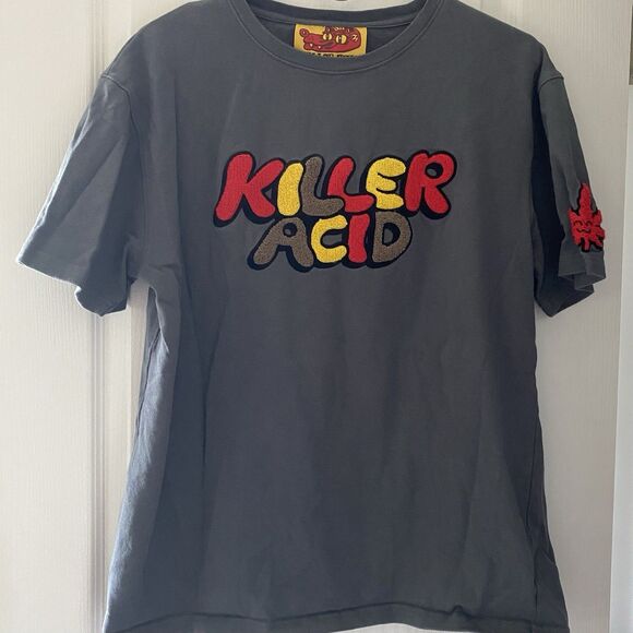 Killer Acid Adult Gray T-Shirt Embroidered Size Medium - Picture 1 of 4